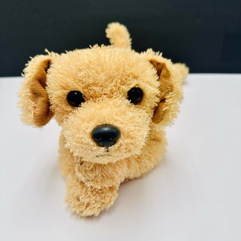 TY Classic Nipsey 16" Floppy Golden Retriever Puppy Dog Plush with Collar 2002